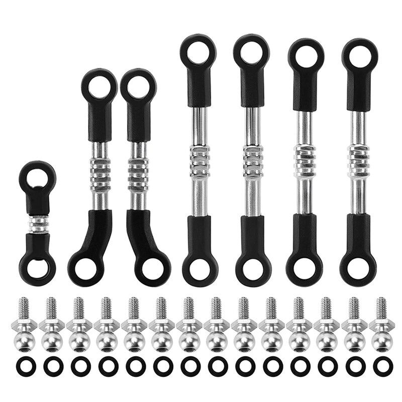 INJORA Stainless Steel Adjustable Link Set, 1/24 Losi Micro-B/T