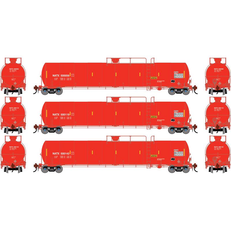 HO GEN UTC 33K LPG Tank Car, NATX #500056/500119/500142(3)