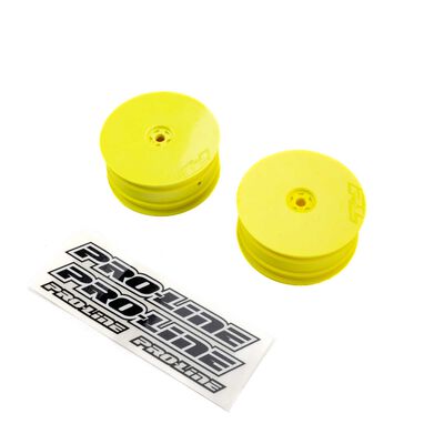 1/10 Velocity 4WD Front 2.2" 12mm Buggy Wheels (2) Yellow: 22X-4, XB4 1/10 Velocity 4WD Front 2.2" 12mm Buggy Wheels (2) Yellow: 22X-4, XB4