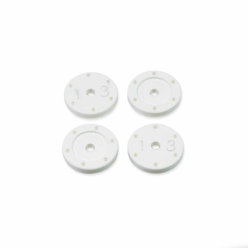 TEKNO RC LLC Shock Piston Set (flat/flat, all 16mm shocks, 6x1.3, 4pcs)