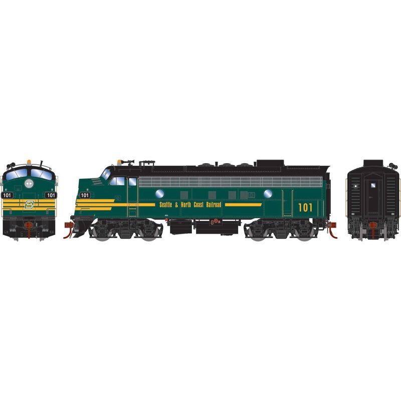 HO F7A Locomotive with DCC & Sound, Freight SNCT #101