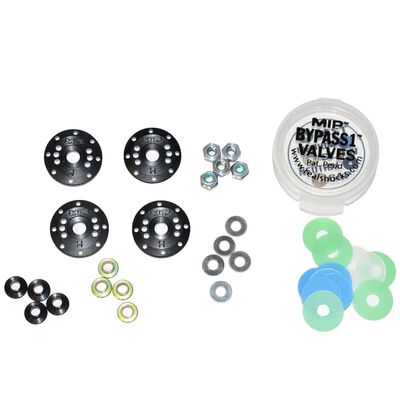 Bypass1⢠Tapered Hi-Flow Piston Kit, 8-Hole x 1.2mm, 1/8th Scale Bypass1⢠Tapered Hi-Flow Piston Kit, 8-Hole x 1.2mm, 1/8th Scale