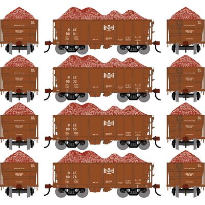HO ATH 26' PC&F Ore Car Tight-Bottom Low-Side w/Load, BLE #9001/9032/9055/9076 (4) HO ATH 26' PC&F Ore Car Tight-Bottom Low-Side w/Load, BLE #9001/9032/9055/9076 (4)
