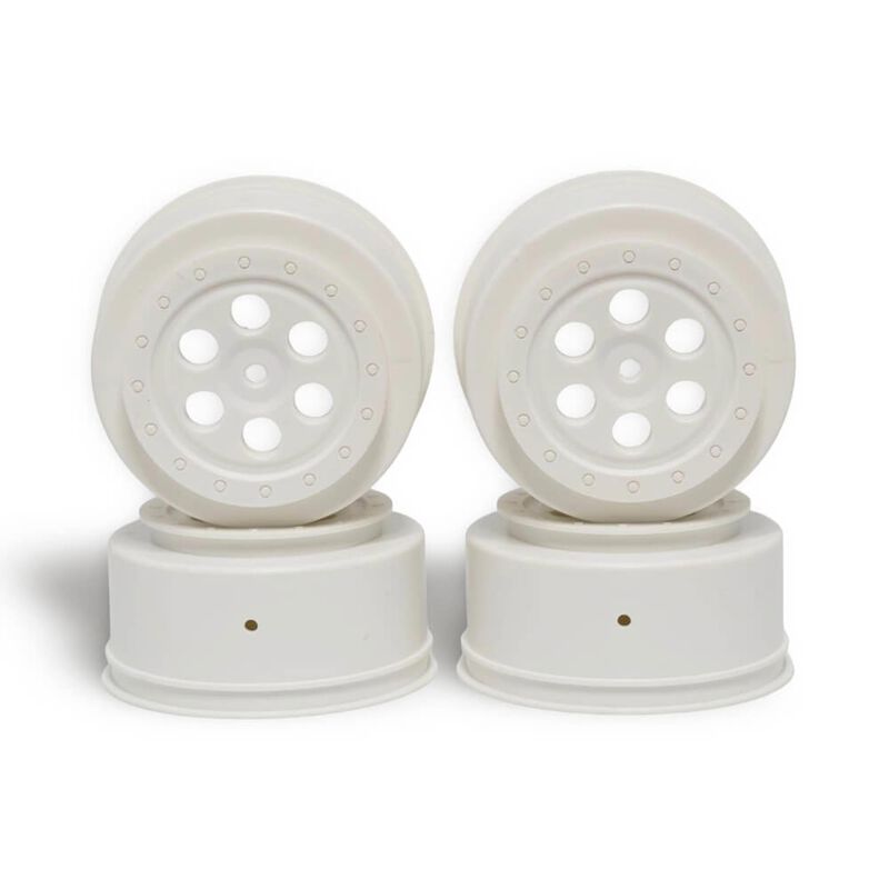 TEKNO RC LLC 1/10 TR606 SCT Wheels, White (4)