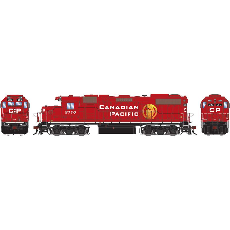 HO GEN GP38-2 Locomotive w/DCC & Sound, CP 'Golden Beaver' #3116