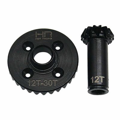 Steel Front Helical 30T Ring Gear & 12T Pinion Gear Set, ARRMA GROM & Losi NASCAR Vehicles Steel Front Helical 30T Ring Gear & 12T Pinion Gear Set, ARRMA GROM & Losi NASCAR Vehicles