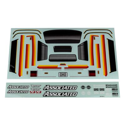 Decal Sheet, 1/12 Team Associated MT12 Decal Sheet, 1/12 Team Associated MT12