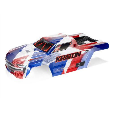 1/8 Painted Body with Decals, Blue/Red: KRATON 6S BLX V6 1/8 Painted Body with Decals, Blue/Red: KRATON 6S BLX V6