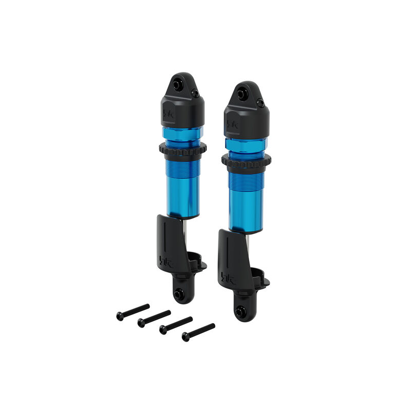 ARRMA Shock Set (Front), Alloy, 15mm Bore, 143.5mm Length, 4x1.9mm Piston, 1300cSt Oil, Blue