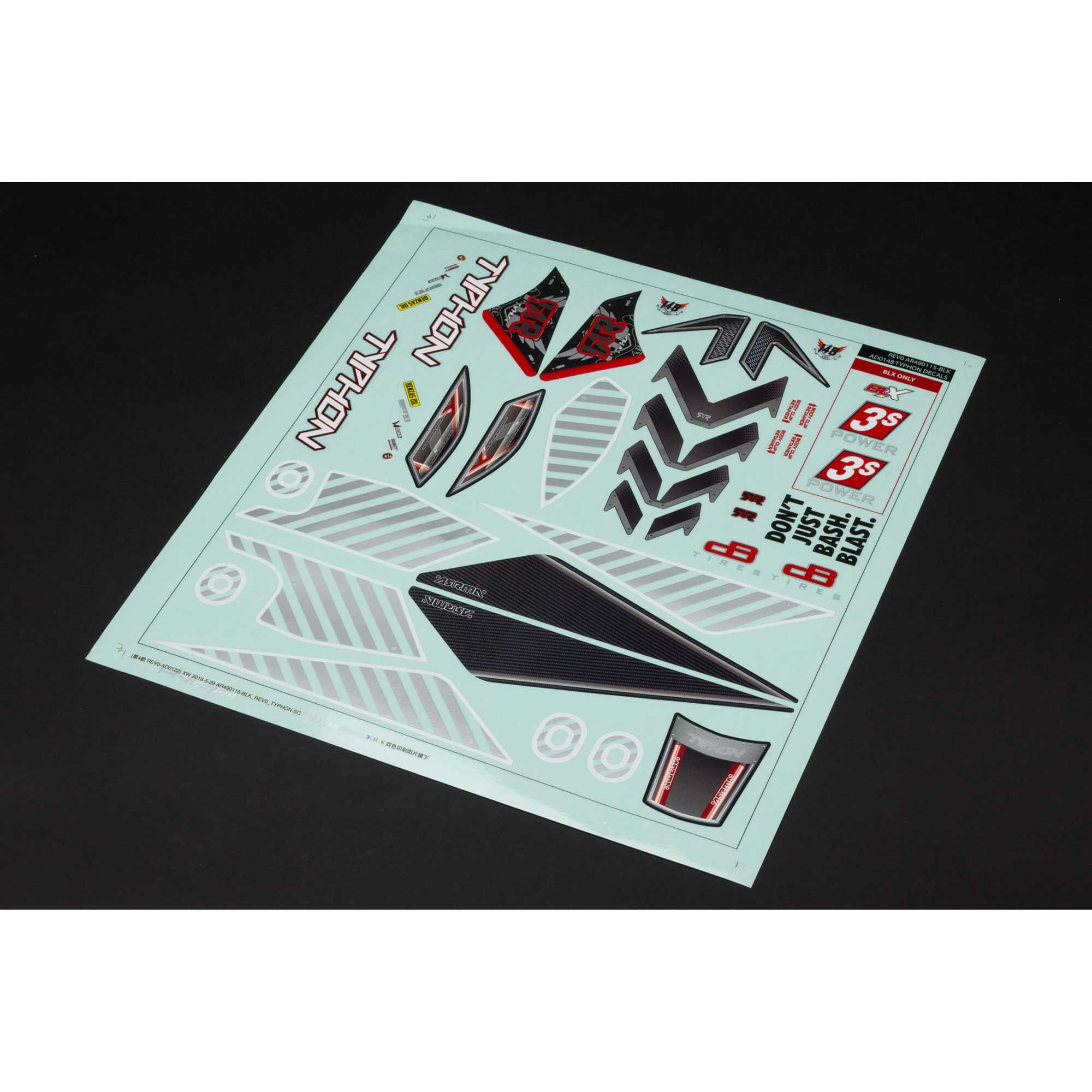 [�˾���ũ] ARA402270 [ARRMA] AR402270 Typhon 4x4 Clear Body with Decals 1