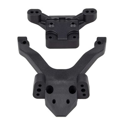 RC10B6.4 FT Top Plate and Ballstud Mount, Carbon RC10B6.4 FT Top Plate and Ballstud Mount, Carbon