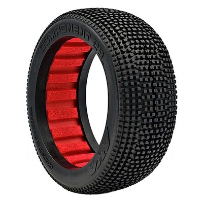1/8 2AB Super Soft Long Wear Tires, Red Inserts( 2): Buggy 1/8 2AB Super Soft Long Wear Tires, Red Inserts( 2): Buggy