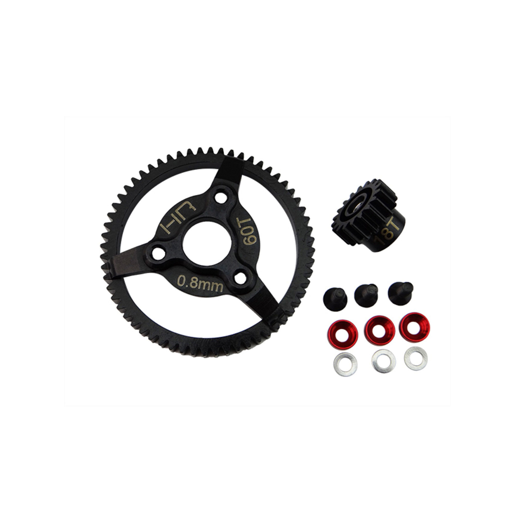 Hot Racing 18T Steel Pinion and 60T Spur Gear, 32 Pitch: Traxxas