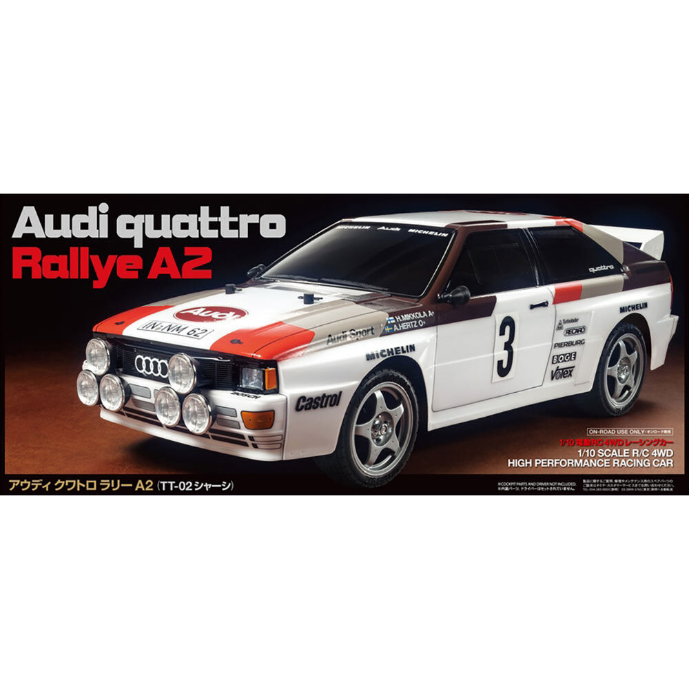 Tamiya 1/10 Audi Quattro A2 (TT-02), AWD | Horizon Hobby