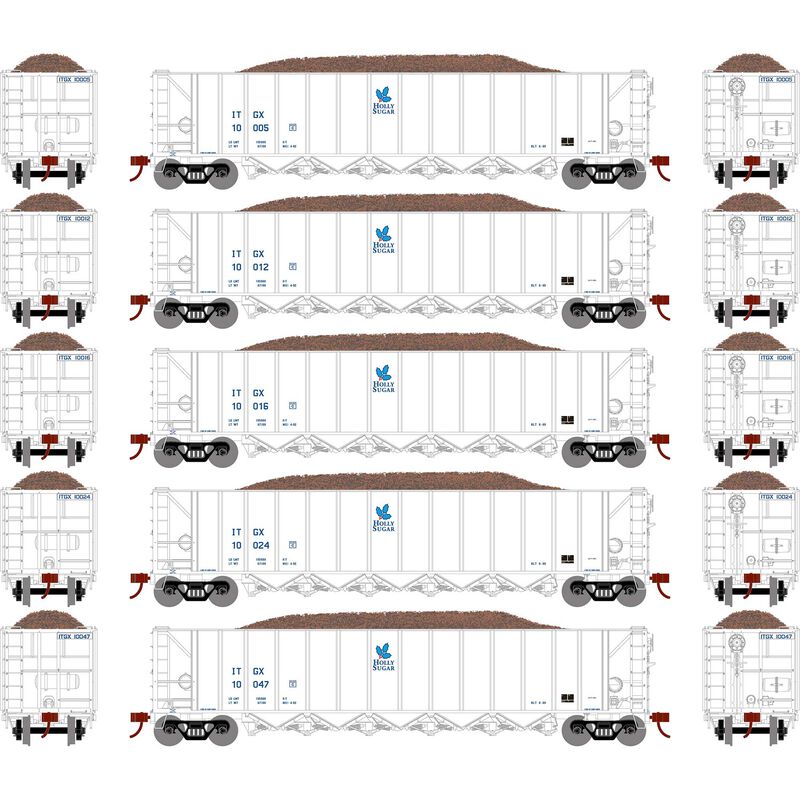 HO RTR 5Bay Rapid Discharge Hopper ITGX White#1(5)