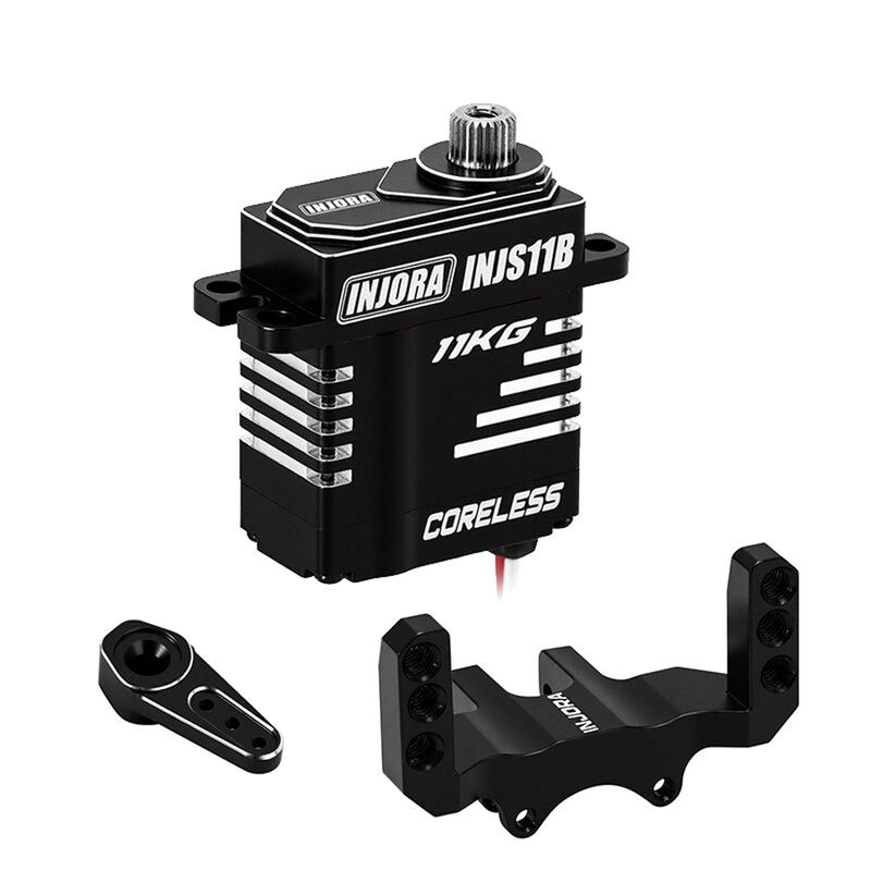 INJORA 11KG Coreless High Torque Micro Servo W/ Servo Tray & Servo Horn, 1/24 Axial SCX24