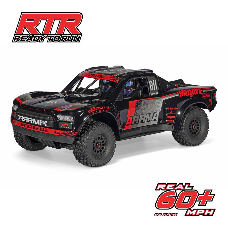 ARRMA 1/7 MOJAVE 6S EXB 4X4 RTR Brushless Desert Truck, Black