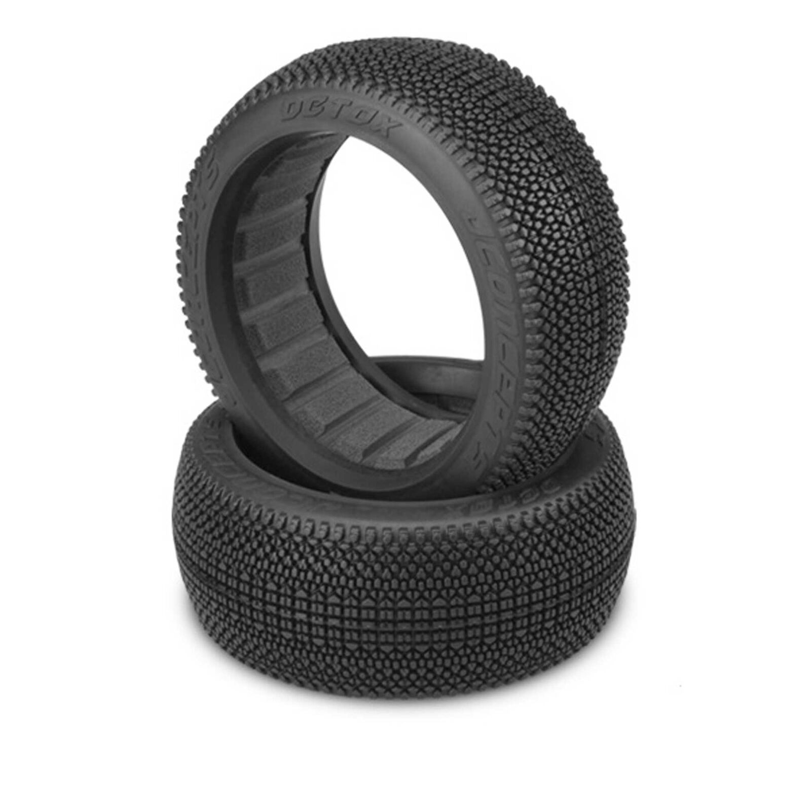 1/8 Detox 83mm Buggy Tires and Inserts, Aqua Compound (2)