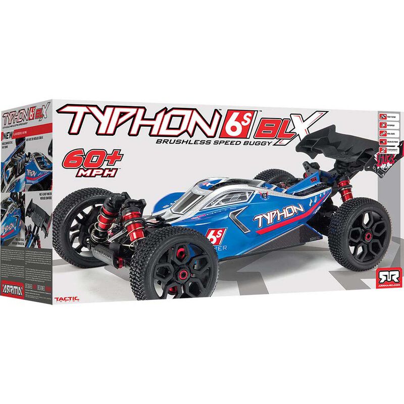 1/8 TYPHON 6S BLX 4WD Brushless Buggy RTR, Blue/Silver