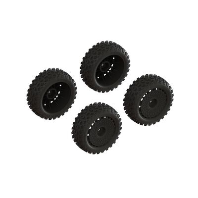 dBoots '2-HO' Tire Set Glued (Black) (2 Pairs) dBoots '2-HO' Tire Set Glued (Black) (2 Pairs)