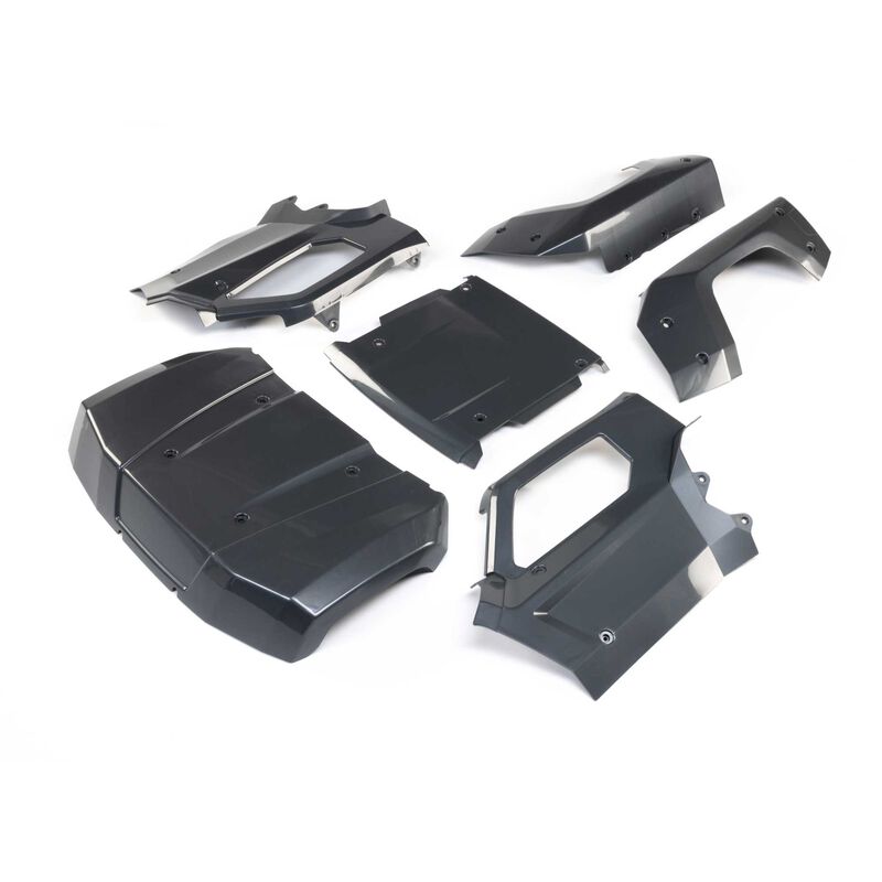 Losi Body Set, Complete, Gun Metal Grey: 5IVE-T 3.0