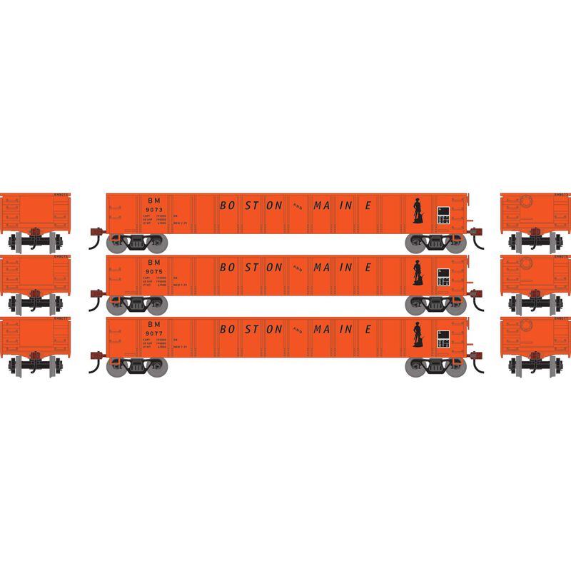 HO 52' Mill Gondola, BM #9073/9075/9077 (3)