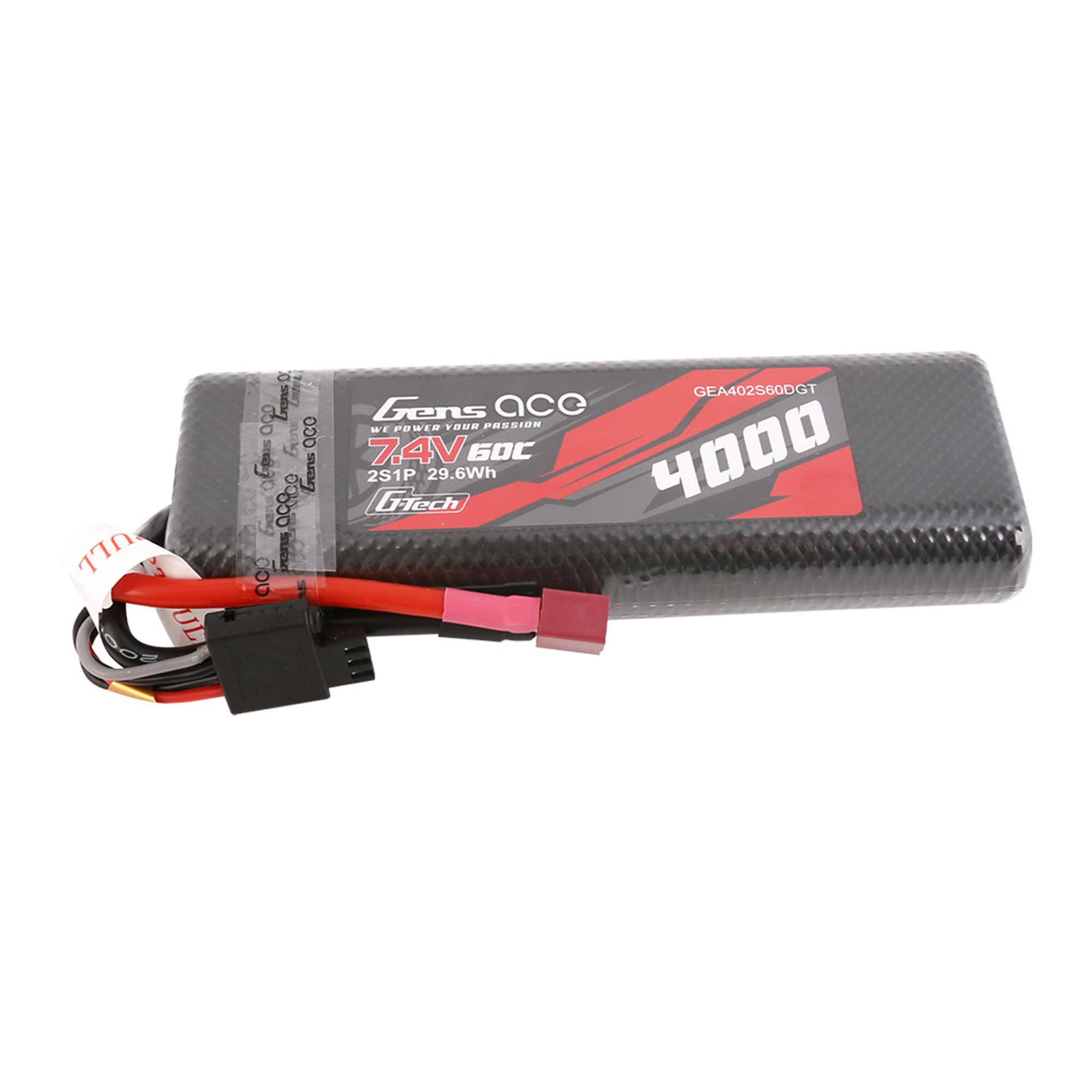 Gens ace 7.4V 4000mAh 2S 60C G-tech Smart Hardcase Lipo Battery