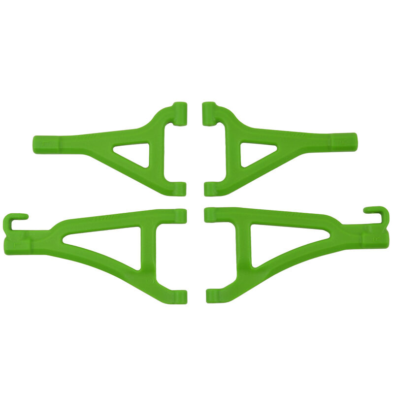 Front Upper & Lower A-Arms, Green: 1/16 Grave Digger