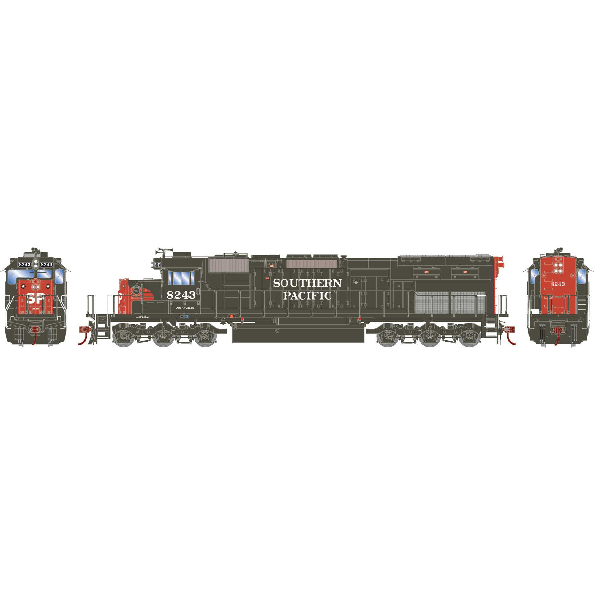 Athearn HO SD40T-2 Locomotive with DCC & Sound, SP #8243 | Horizon