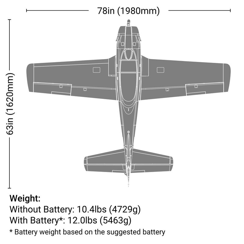 Eflite Carbon-Z T-28 Trojan 2.0m BNF Basic with AS3X and SAFE Selec A-EFL013550 A-EFL013550