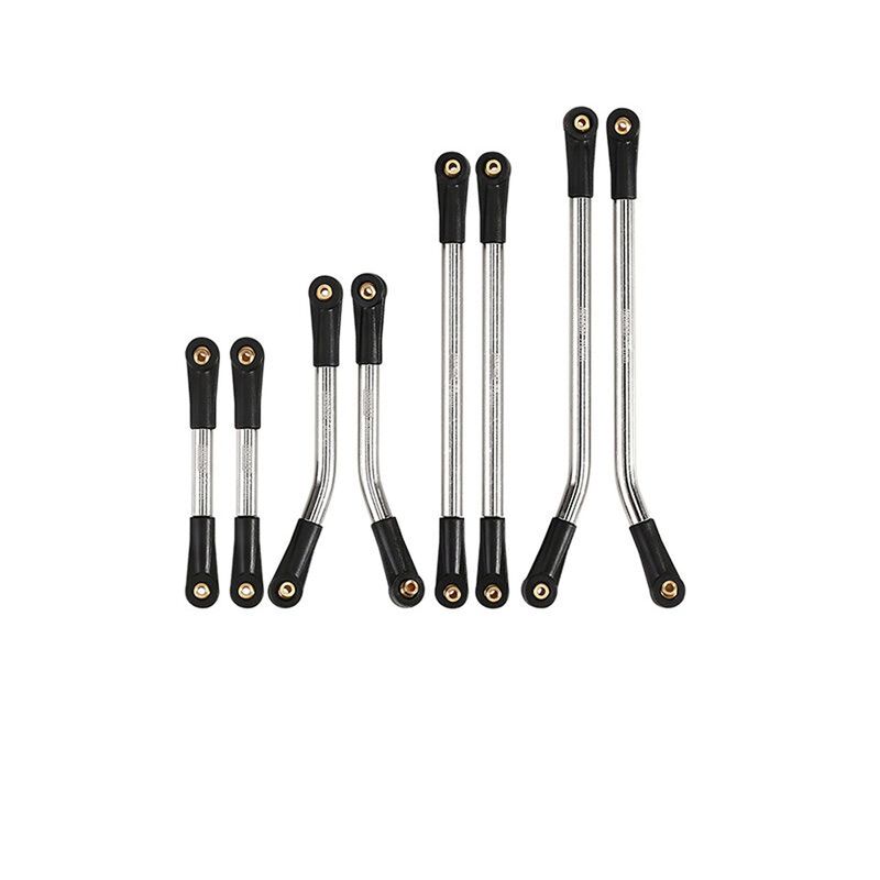 INJORA Stainless Steel High Clearance Link Set, Silver, 1/24 Axial SCX24 Gladiator