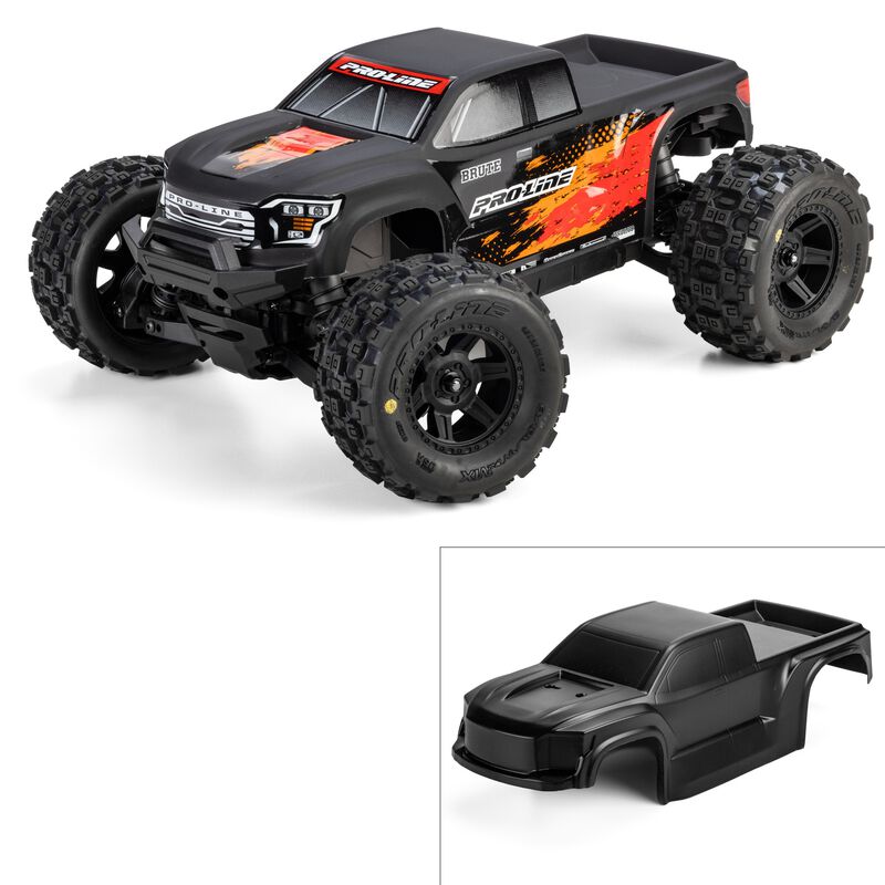 Pro-Line Racing 1/16 Limited Edition Pre-Cut/Pre-Painted Brute Truck Body, Matte Black: Traxxas Mini Maxx Pro-Line Racing 1/16 Limited Edition Pre-Cut/Pre-Painted Brute Truck Body, Matte Black: Traxxas Mini Maxx