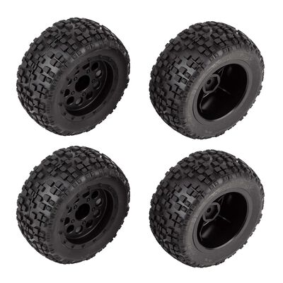 1/14 Pre-Mounted Monster Truck Tires and Wheels, 1/14 Team Associated Reflex 14MT 1/14 Pre-Mounted Monster Truck Tires and Wheels, 1/14 Team Associated Reflex 14MT
