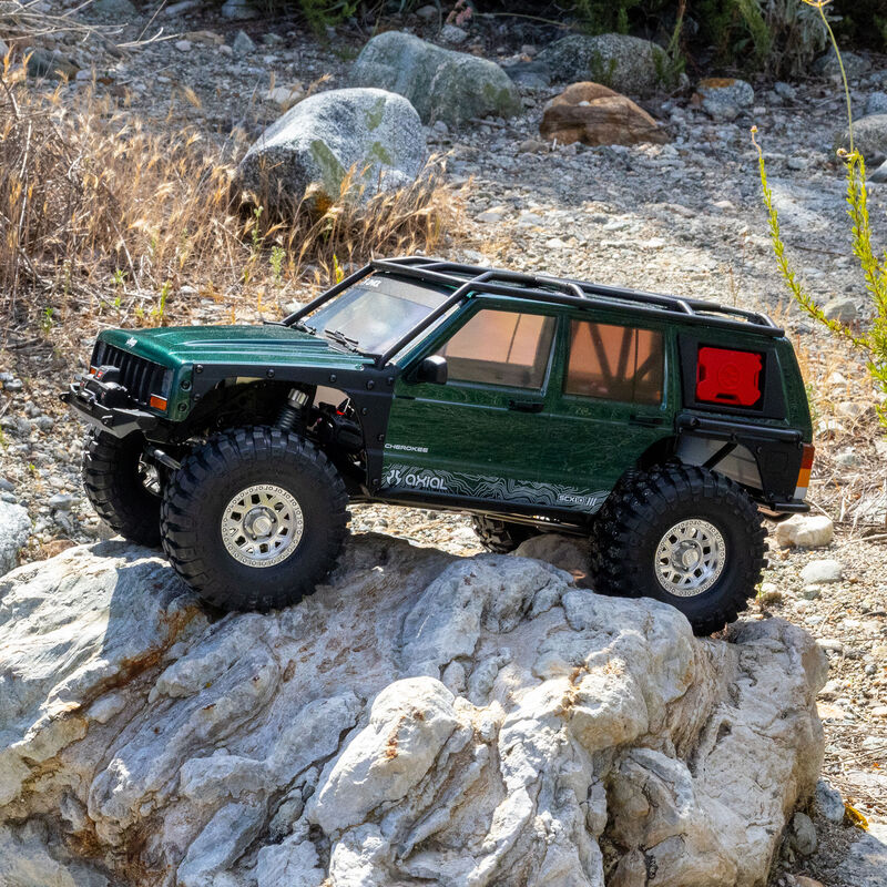 Axial 1/10 SCX10 III Jeep Cherokee XJ 4X4 RTR Brushed Rock Crawler, Green Axial 1/10 SCX10 III Jeep Cherokee XJ 4X4 RTR Brushed Rock Crawler, Green