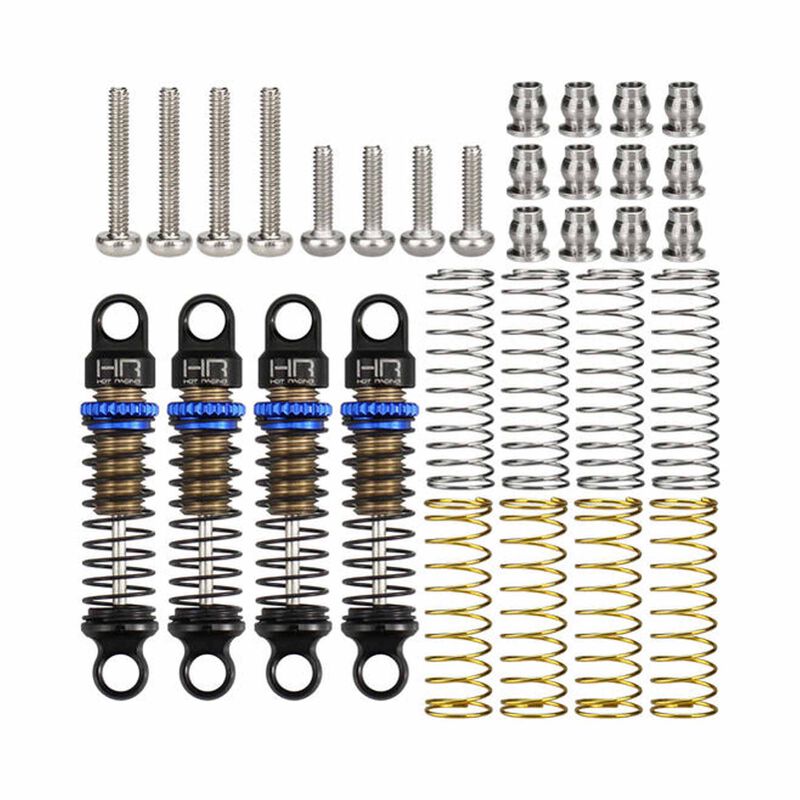 Aluminum 25mm Adjustable Shocks with Three Spring Rates, 1/30 Axial SCX30