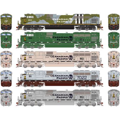 HO GEN EMD SD70ACU Locomotive, CP Military Tribute Set 6644/7020/7021/7022/7023 (5) HO GEN EMD SD70ACU Locomotive, CP Military Tribute Set 6644/7020/7021/7022/7023 (5)
