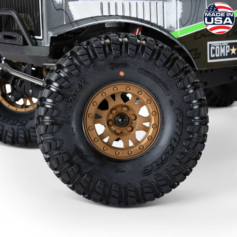 1/10 Limited Edition Aztek G8 1.9" Crawler Tires Mounted 12mm Bronze Impulse (2)