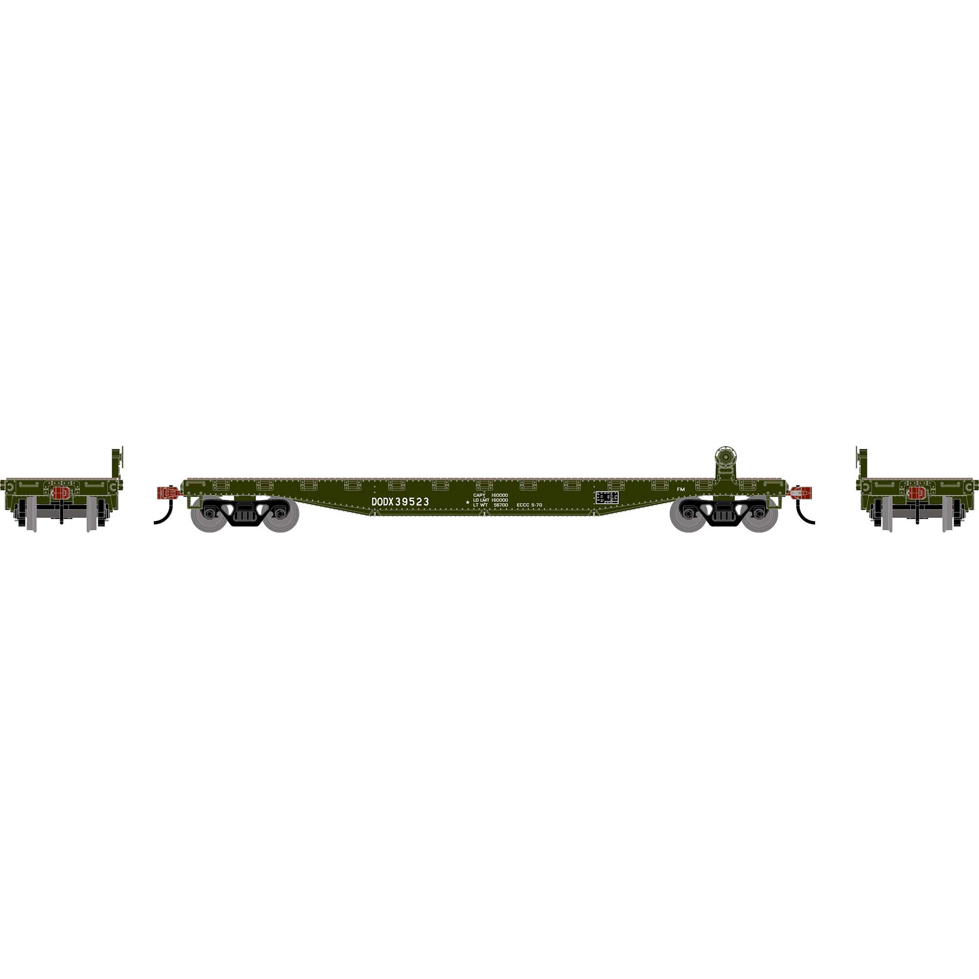 Roundhouse Roundhouse HO RND 50' Flat Car, DODX #39523 | Horizon Hobby
