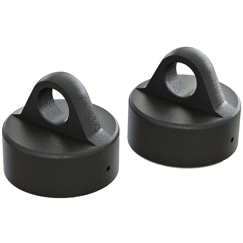 Shock Cap Aluminum, Black (2): 6S Shock Cap Aluminum, Black (2): 6S