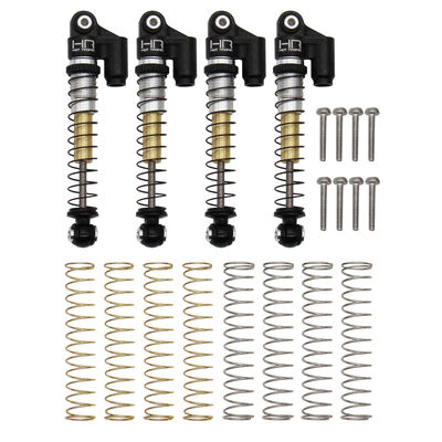 Aluminum Threaded Tele Shocks Set (4): SCX24 Aluminum Threaded Tele Shocks Set (4): SCX24