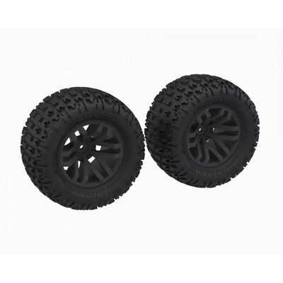 dBoots 'FORTRESS MT' Tire Set Glued, Black (2) dBoots 'FORTRESS MT' Tire Set Glued, Black (2)