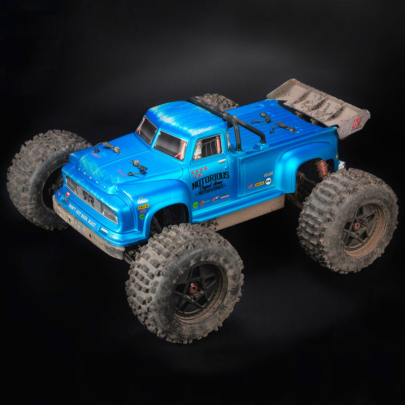 1/8 NOTORIOUS 6S BLX 4WD Classic Stunt Truck RTR, Blue