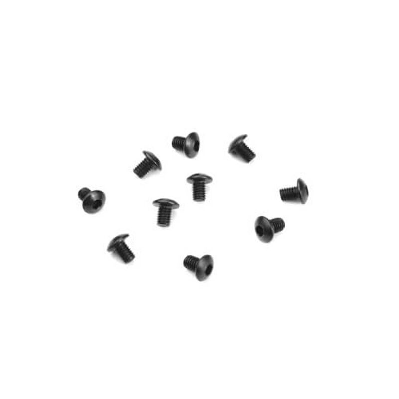 M3x4mm Button Head Screws, Black (10)
