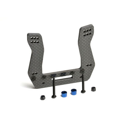 RC Front Shock Tower, 4mm Carbon Fiber: Traxxas Drag Slash RC Front Shock Tower, 4mm Carbon Fiber: Traxxas Drag Slash