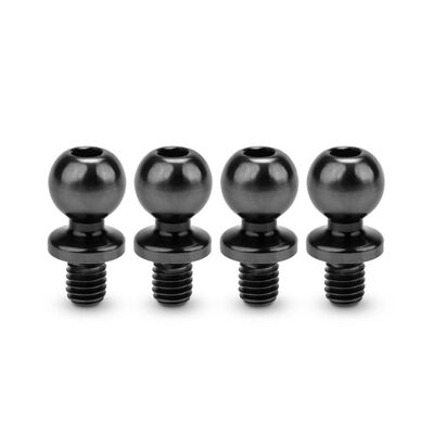 Revolted Titanium Ball-Studs, 5.5 x 4mm, Stealth Black (4) Revolted Titanium Ball-Studs, 5.5 x 4mm, Stealth Black (4)