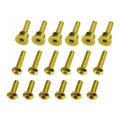 Gold Brake Disk Screw Set, 1/4 Promoto-MX Gold Brake Disk Screw Set, 1/4 Promoto-MX