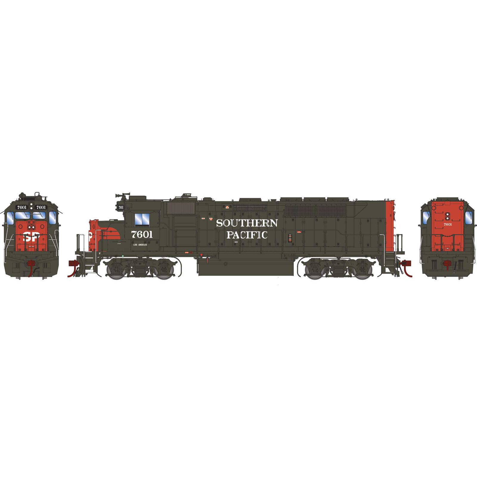 HO GP40P-2 Locomotive with DCC & Sound, SP/80's Version #7601
