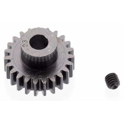 Extra Hard 23 Tooth Blackened Steel 32p Pinion, 5mm Extra Hard 23 Tooth Blackened Steel 32p Pinion, 5mm