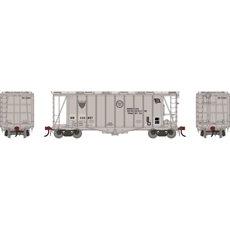 HO GEN GATC 2600 Airslide Covered Hopper, Primed For Grime NW #333857