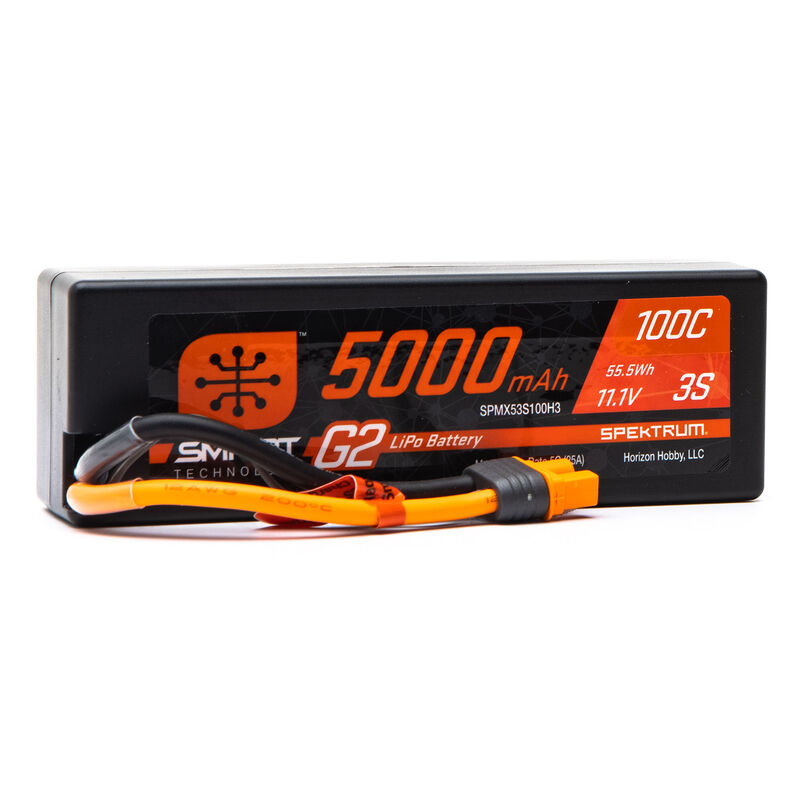11.1V 5000mAh 3S 100C Smart G2 Hardcase LiPo Battery: IC3